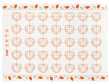 Premium Silicone Baking Mat for Macarons, COOCANKE Large 15.7 x 11.8 Inch / 40 x 30 cm Non-Stick Cooking Mats, Non-Toxic Flexible Fiberglass Baking Liner, Reusable Pastry Mat(2pcs)