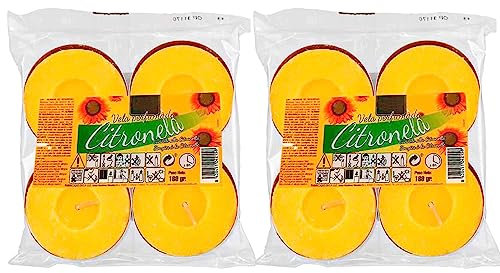 8 Candele alla Citronella Antizanzare Grandi XXL per Esterni e Interni, Ideali per Giardino, Candele XXL Antizanzare Profumate alla Citronella