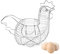 MEETOZ Chicken Egg Basket Holder Metal Wire Hen Shaped Kitchen Storage Rack, Egg Basket with Handle, Holds 15-20 Eggs, for Kitchen Living Room Home Décor Decoration Storage