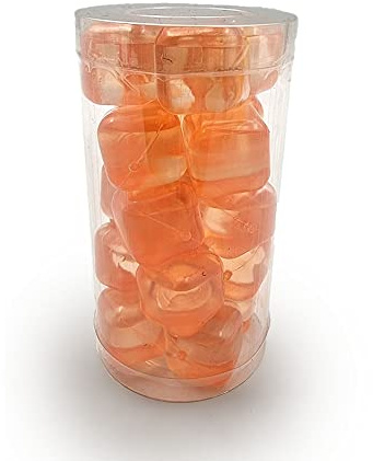 Reusable Ice Cubes – Pack of 20 – RETAIN Taste of Your Drinks – Stylish Alternative to Water Ice Cubes – Keeps Your Drinks Cool – NO More DILLUTED OR Watery Drinks (Red)