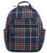 Vera Bradley Damen Cotton Small Backpack Büchertasche, Schottenkaro, recycelte Baumwolle, Einheitsgröße