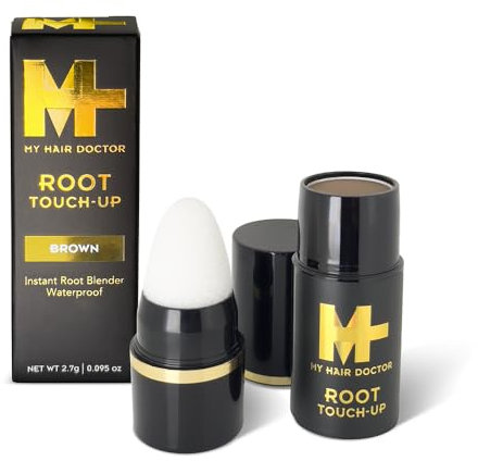 MHD Root Touch Up | Root Touch Up Powder for Colour Touch Up & Root Cover Up | Easy Application for Instant Root Cover Up & Grey Coverage | 2.7g Brown