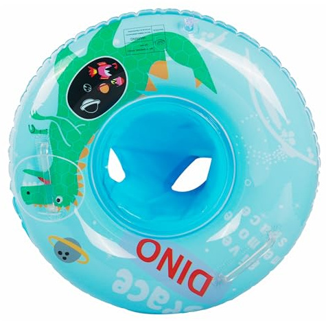 Flotteur de piscine gonflable pour bébé garçon de 6 à 36 mois avec siège, bouée de natation gonflable pour nourrissons et tout-petits de 1 à 3 ans (dinosaure)