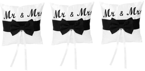 Cabilock 3st Ring Für Damen Bestickte Wurfkissen Dekorativ Rosenring Blumenkissen Weiße Wurfkissen Florales Ringkissen Damenringe Hochzeitsring Blumen- Braut Diamant Hochzeitsbedarf