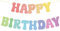 Festone Striscione Scritta Buon Compleanno Happy Birthday Decorazioni, Banner Ghirlanda Happy Birthday, Addobbi Casa Festa Compleanno (Colore Pastello)