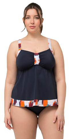 Ulla Popken, Femme Grandes Tailles Tankini Aria Taches, Noir, 46