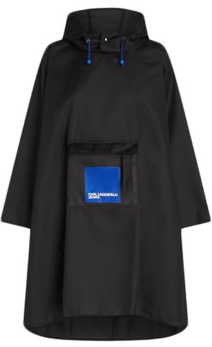 KARL LAGERFELD JEANS Hombre Logo Poncho Negro One size