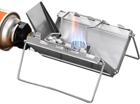 Hornillo de cassette para camping, juego de cocina portátil para camping, equipo de cocina resistente para mochileros, senderismo y viajes, cocina de camping fiable para una cocción eficiente y fácil