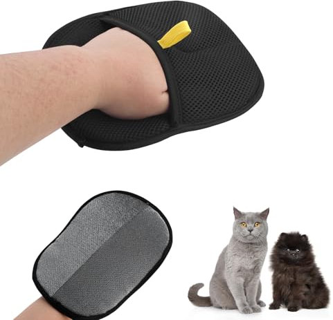 Gosknor Double-Sided Pet Grooming Gloves, Cat Grooming Gloves Dogs Bathing Hair Remover Glove Versatile Removal Glove for Dog & Cat Washing Deshedding