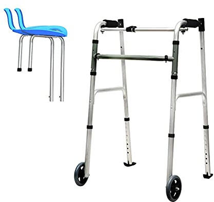 QHLMLL Camminare e Anziani Walker Pieghevole Leggero Rollator in Alluminio con Ruote Multifunzione Aiuto alla Mobilità