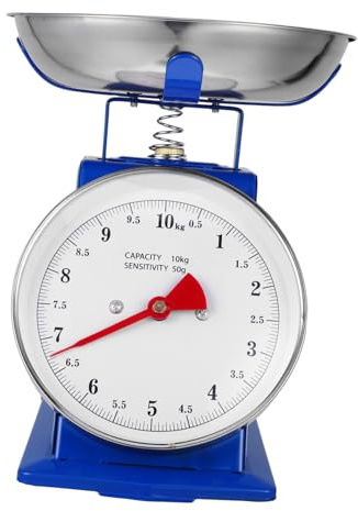 ERINGOGO Báscula Mecánica de Cocina Retro con Dial Grande y Bandeja Desmontable Manual para Ingredientes Secos Frutas Verduras y Granos de Alta Precisión sin Baterías