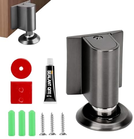 Luckwaii dörrstopp magnetisk, zinklegering utan borrning magnetisk dörrstopp golv