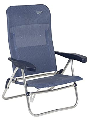 Crespo - Silla de Playa AL-205-M - Azul Marino - Aluminio - Multifibra