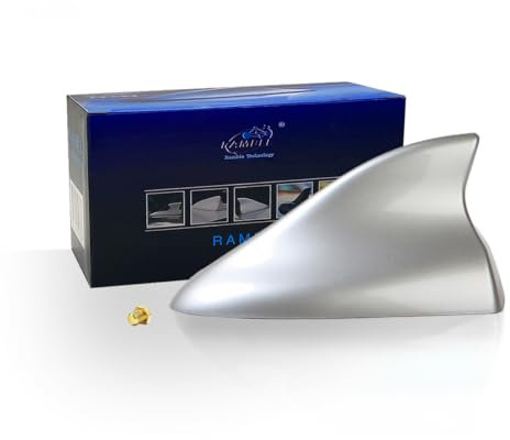 Ramble- Haifischflossenantenne Radio Hai Antenne for Auto Haifisch Car Antenna Shark Für KIA Sportage,Sportage R,Sorento (Stärken Stil, Silber)