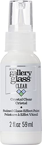 Gallery Glass, Kristallklart målat glas 59 ml lysande slät ytfärg, perfekt för enkel applicering gör-det-själv-konst och hantverk, 19693