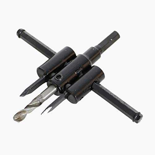 Fresa per fori circolari, da 30 mm a 120 mm, regolabile, in lega di acciaio, per cartongesso, per legno e cartongesso, kit di utensili da taglio per la lavorazione del legno