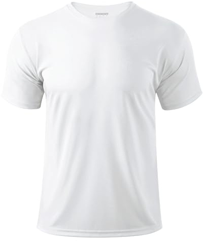Boladeci Sun Shirts for Men Swim Shirt Short Sleeve UPF 50+ White Large