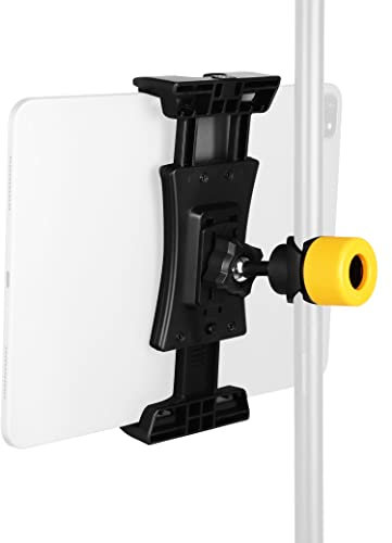 Mr.Power Tablet/Phone Mount Holder for Microphone Music Stand, Fits Devices 4.7 to 11 Inch, Compatible with iPhone, iPad Pro, Air, Mini, Samsung Tab etc.