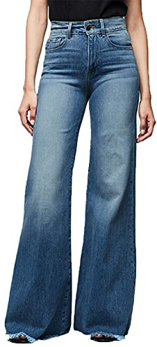 Lxitoler Femme Pantalon Bootcut Jean Patte D'Elephant Femme Evasé Fleur Grande Taille Jambe Large Jeans Femme Bootcut Jean Taille Haute Femme Pantalon Évasé Pantalon Évasé Jean Bootleg Délavé À