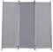 YIUHART Foldable Room Divider 3 Panels Freestanding Screen Wall Room Divider Partition for Offices, Balcony, Bedroom, Outdoor Garden 168 x 165cm Grey