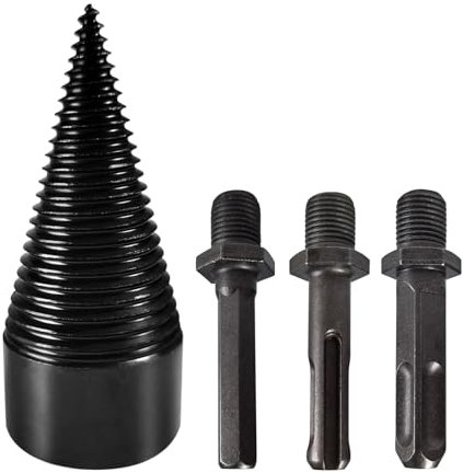 Umelee Broca para Dividir Madera, 42mm Brocas Divisora de Leña con 3 Ejes de Perforación, Broca de Partida de Madera para Dividir Troncos, Taladro Eléctrico, Cortador de Madera