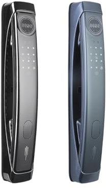 GUHKPFIX Smart Lock，with Camera 3D Facial Recognition Electronic Door Lock，Biometric Fingerprint Visual Doorbell For Video Surveillance(Obsidian Black)