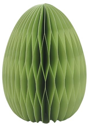 Grande decorazione Honeycomb, carta Honeycomb, carta – decorazione pasquale, uovo a nido d'ape in carta velina, uovo di Pasqua in carta/cartone verde chiaro, magnetico, contenuto della confezione: 1