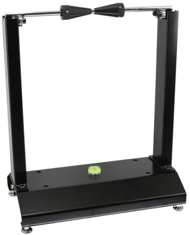 SEFIS Moto rrad - Equilibrador para ruedas de motocicleta con 4 patas de apoyo y nivel de burbuja, máquina de equilibrado de llantas, color negro