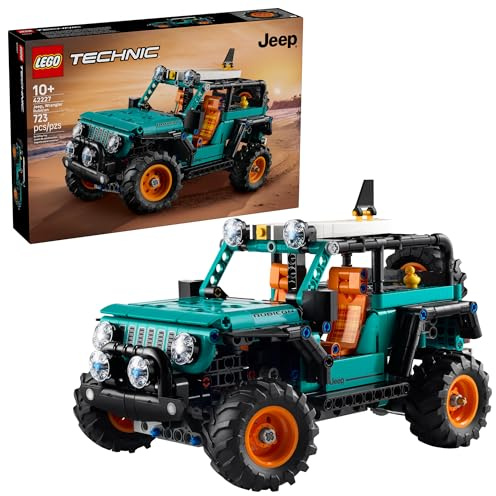 LEGO Technic Jeep Wrangler Rubicon SUV - Building Toy for Boys & Girls, Ages 10+ - Model Car Kit with Detailed Features - Display Set for Bedroom Decor - Gift for Birthdays - 42227