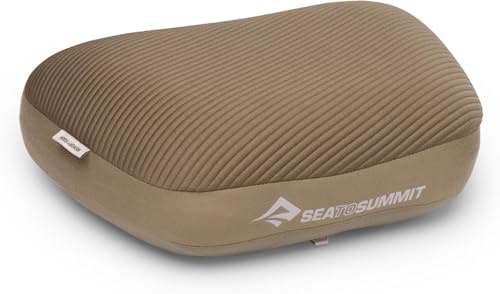 Sea to Summit – Aeros Memory Foam campingkudde – uppblåsbar premium resekudde – Xpress-ventil – 3D-stickad komfort – upp till 12 cm höjd – halkfri med PillowLock – för camping, trekking och resor