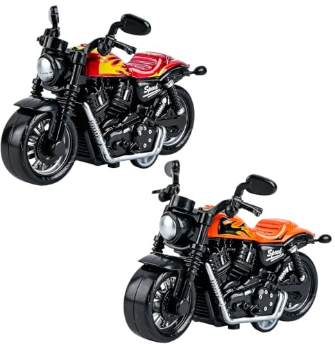 MUYAPAY 2 Pièces Moto Modèle Jouet en Alliage, Moto Jouet Jeux Éducatifs