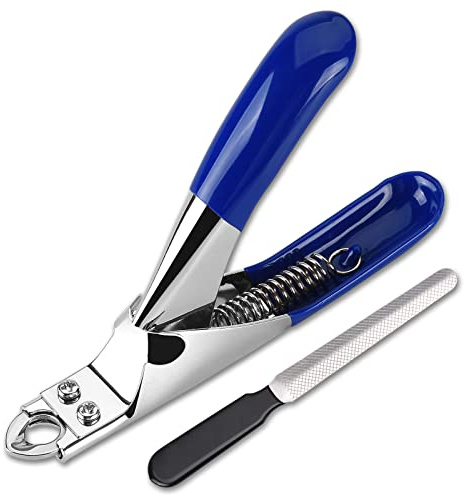 ATO-DJCX Dog Cat Nail Clippers, Professional Pet Claw Trimmer, Free Nail File, Stainless Steel Razor Sharp Blade Dog Toes Cutter Grooming Tools for Small Medium Large Animal Pets Blue
