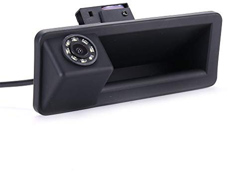 HD 8LED Kofferraumgriff Rückfahrkamera Kompatibel mit BMW E82 E88/E90 E91 Touring E92 E93 E60 E61/X1 E84/X5 E70/X6 E71/E72/F31/F10/F11/F15 F18 F22 F23 F25 F26 F30 F32 F34 F35 F36/X3 X4/328i (LS8003)
