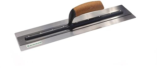 Barnwell PlasterFlex Plastering Trowel with Cork Handle Finishing Metal Thin Flexible Stainless Steel (18)