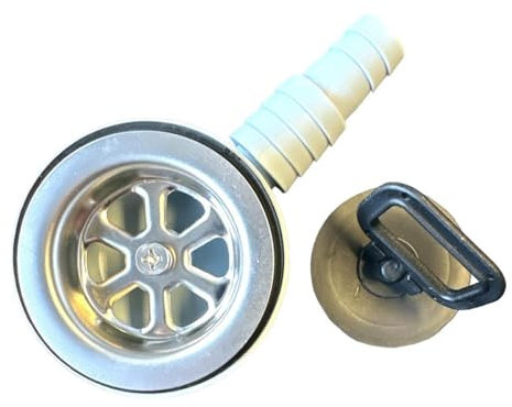 Ablaufgarnitur Beckenablauf 90° Winkelabfluss für ø19mm-25mm Schlauch Dusche Waschbecken Wohnwagen Wohnmobil