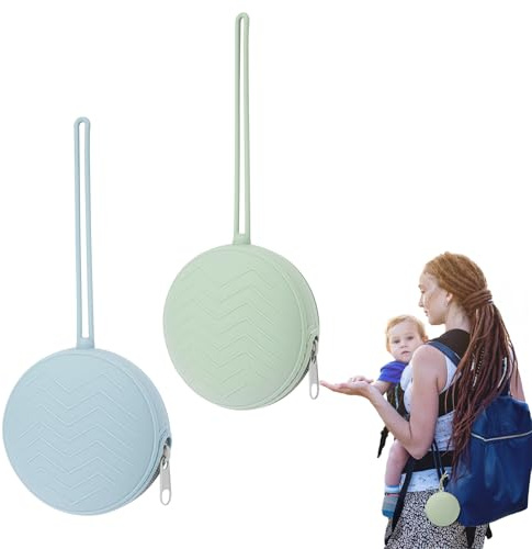 2 scatole porta ciuccio in silicone - custodia per succhietto senza BPA, portatile per viaggi e passeggiate