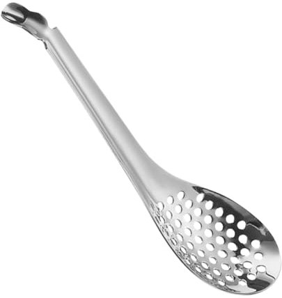Cucchiaio Schiumarola Con Fessura Caviale - Cucchiaio Fessura Acciaio Inossidabile - Cucchiaio Sferificazione | Cucchiaio Da Portata Forato, Cucchiaio Caviale Fessura Per Salse Di Cereali