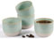 ZEBERBO Espressotassen aus Keramik, 4er-Set, doppelwandige Espressotassen für Nespresso-Tassen, speziell glasierte Demitasse-Tassen, Expresso-Kaffeetasse für Espressomaschine (grün)