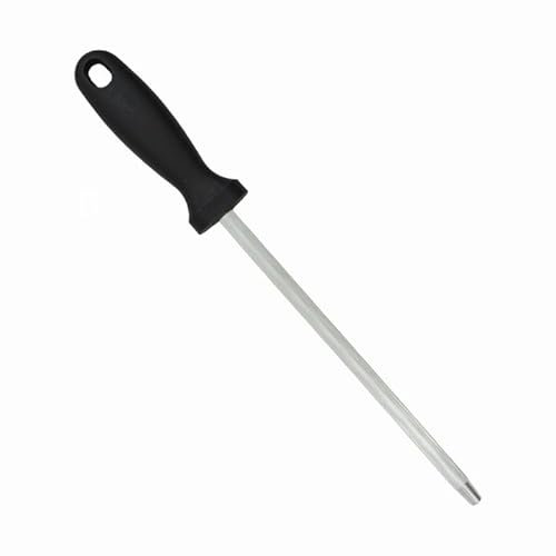 Sharpening Steel 11-inch, Kitchen Knife Sharpener,High Carbon Honing Steel Rod with Ergonomic Handle Smooth,Hanging Hole Design,Easy Cleaning for Kitchen Knives, Blade Sharpener and Maintenance Tool