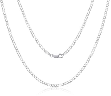 SILBERTALE 925 Sterling Silber Panzerkette Echt Silberkette für Herren Damen 2 mm Breite Dünn Superflache Mehrreihige Kette Hochwertige klassische Halsketten für den Alltag 65 cm