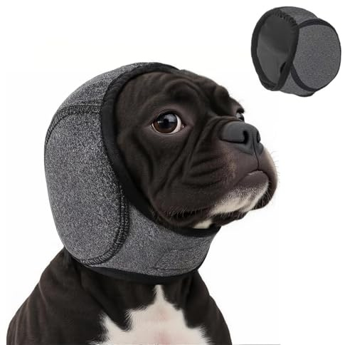 BAHME 1 st öronmuffar för smällare, anti-rakethjälmar, hundöronmuffar för hundar ångestdämpande och justerbara öronskydd för lugnande hundar (S)