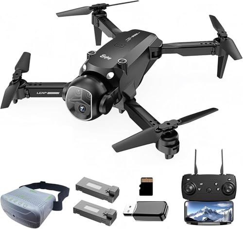 OBEST Drone con Cámara y Gafas VR, Mini Dron FPV Plegable