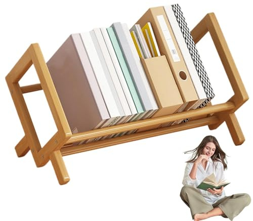Generico Organizzatore da scaffale per scrivania - Scaffale per libreria da banco inclinabile | da scrivania e organizer da per forniture di libri, ufficio, casa, studio, moderno espositore