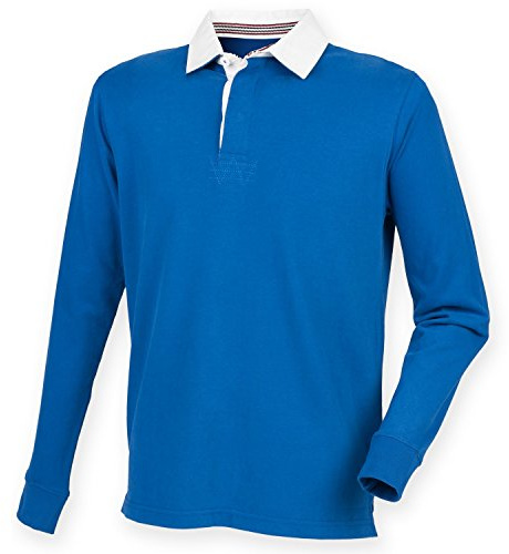 Front Row herr premium longsleeve/rugby-tröja/polotröja långärmad