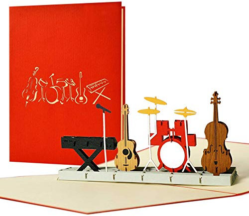 Diese-Klappkarten Geburtstagskarte für Musiker und Musikliebhaber I schöne Verpackung für Konzertkarten I ausgefallener Gutschein für einen Konzert oder Musical, Originell, H16