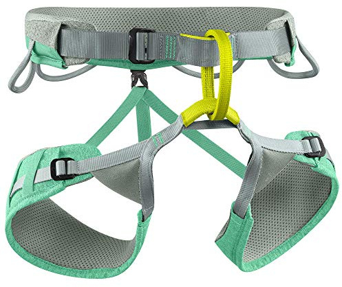 EDELRID Jayne III - Arnés de escalada para mujer, color verde, XS