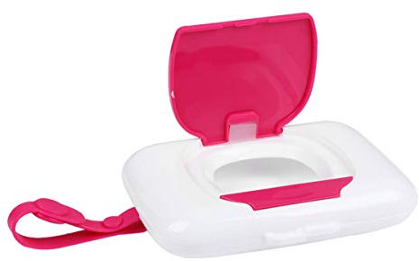 Caja De Húmedas Portátil Para Bebés Estuche Para Bebés Almacenamiento Ligero Y Duradero Para Uso Al Aire Y Viajes Para Silla De Paseo Rosa