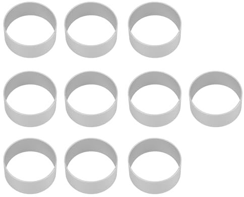 Molde para Anillos Pasteles, 10 Piezas, Marco Hornear, Pasteles de Acero Inoxidable, Herramienta Hornear Cocinar