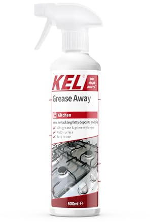 KEL - Grease Away Spray | Heavy Duty Degreaser, Simple & Strong Kitchen De-greaser, Multi Use for Any Surfac - Removes Fat & Oil Easily - 500ml