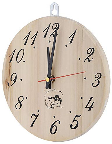 Horloge de Sauna de 8 Pouces, Minuterie de Sauna, Horloge Décorative, Accessoire de Sauna pour la Décoration de la Maison de la Salle de Sauna